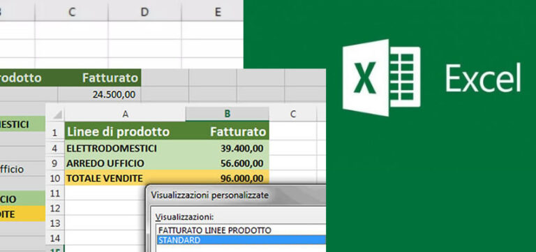 Quando e come utilizzare le Visualizzazioni personalizzate di Excel