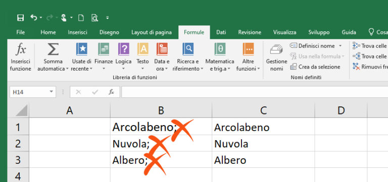 Eliminare l’ultimo carattere in una cella di Excel